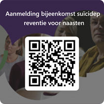 QRcode voor aanmelding Suicidepreventie bijeenkomsten voor naasten